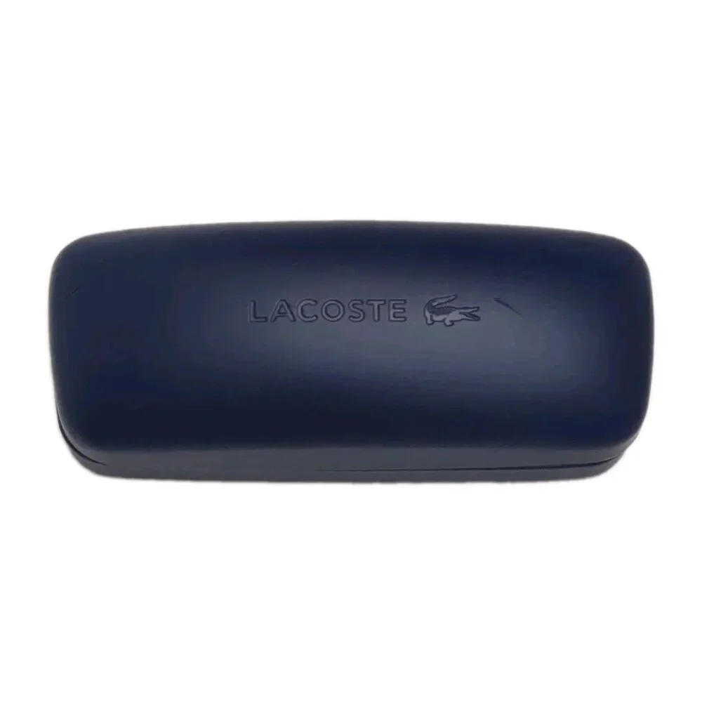 Lacoste Sunglasses Hard Case Clamshell Eyewear Eyeglass Protection Logo Blue